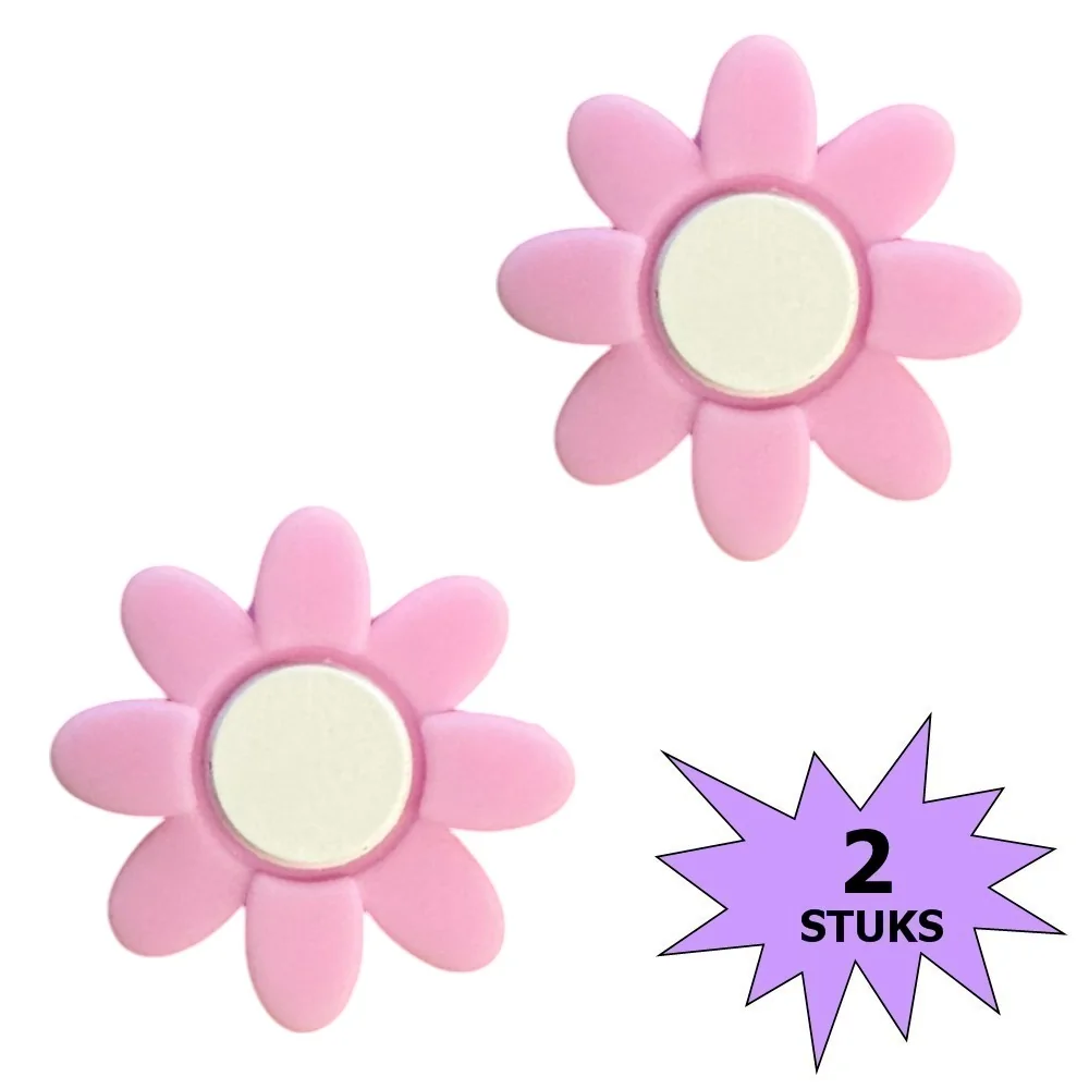 Fako Bijoux - Tennisdemper - Bloem - Roze - 2 Stuks