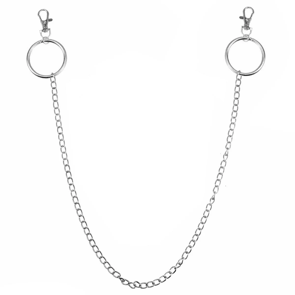 Fako Bijoux - Sleutelketting - Broekketting - Portemonnee Ketting - 77cm - Zilverkleurig