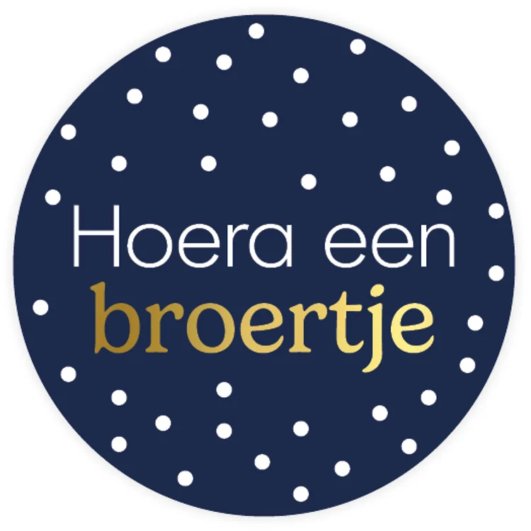 30x Sticker Hoera Een Broertje - Blauw - Sluitsticker - Sluitzegel - Feeststicker Presentje - Enveloppe - Cadeau - Gift - Cadeauzakje - Traktatie - Leuk inpakken - Sticker - 40mm - 30 Stuks