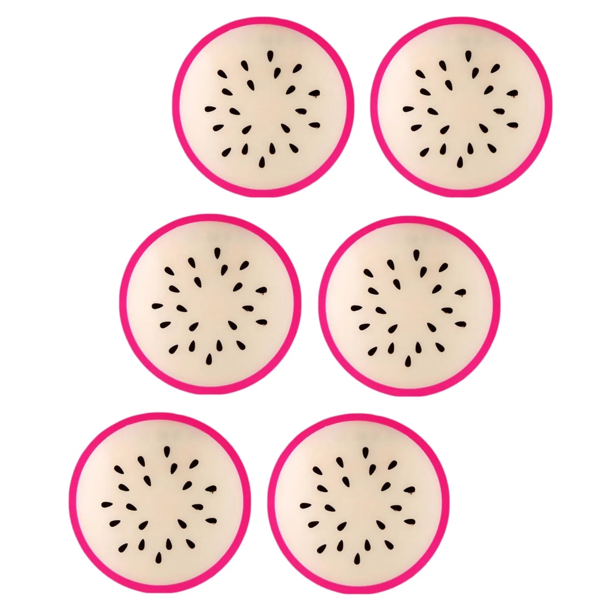 Fako Bijoux - Fruitige Siliconen Onderzetters -  Fruit Collectie - 6 Stuks - 9cm - Passievrucht