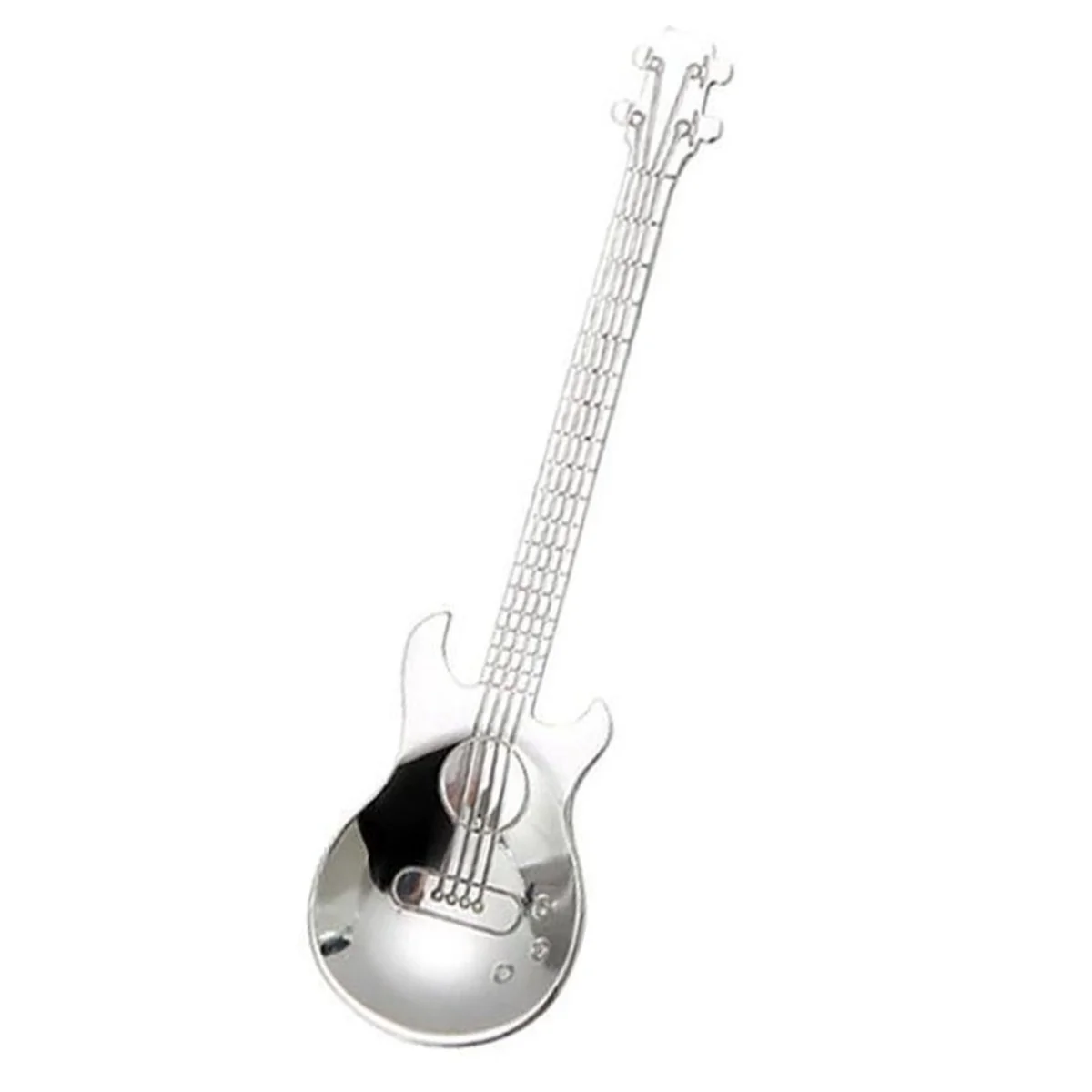 Fako Bijoux - Theelepel / Koffielepel Gitaar - Zilver - 1 Stuk