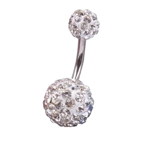 Fako Bijoux - Navelpiercing - Disco Dots Duo - Wit