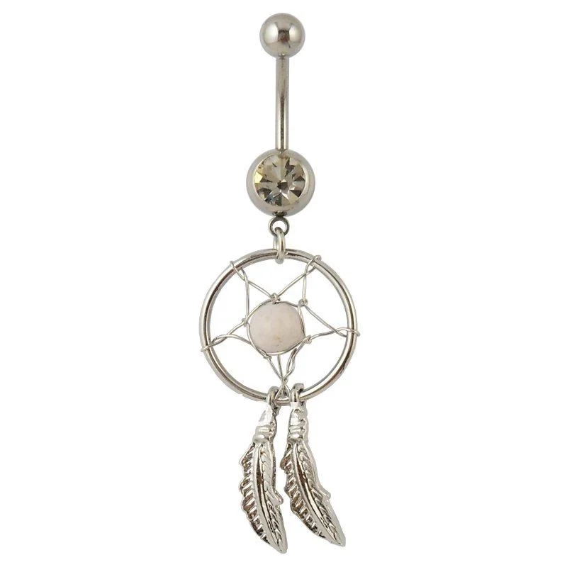 Fako Bijoux - Navelpiercing - Dreamcatcher - Wit