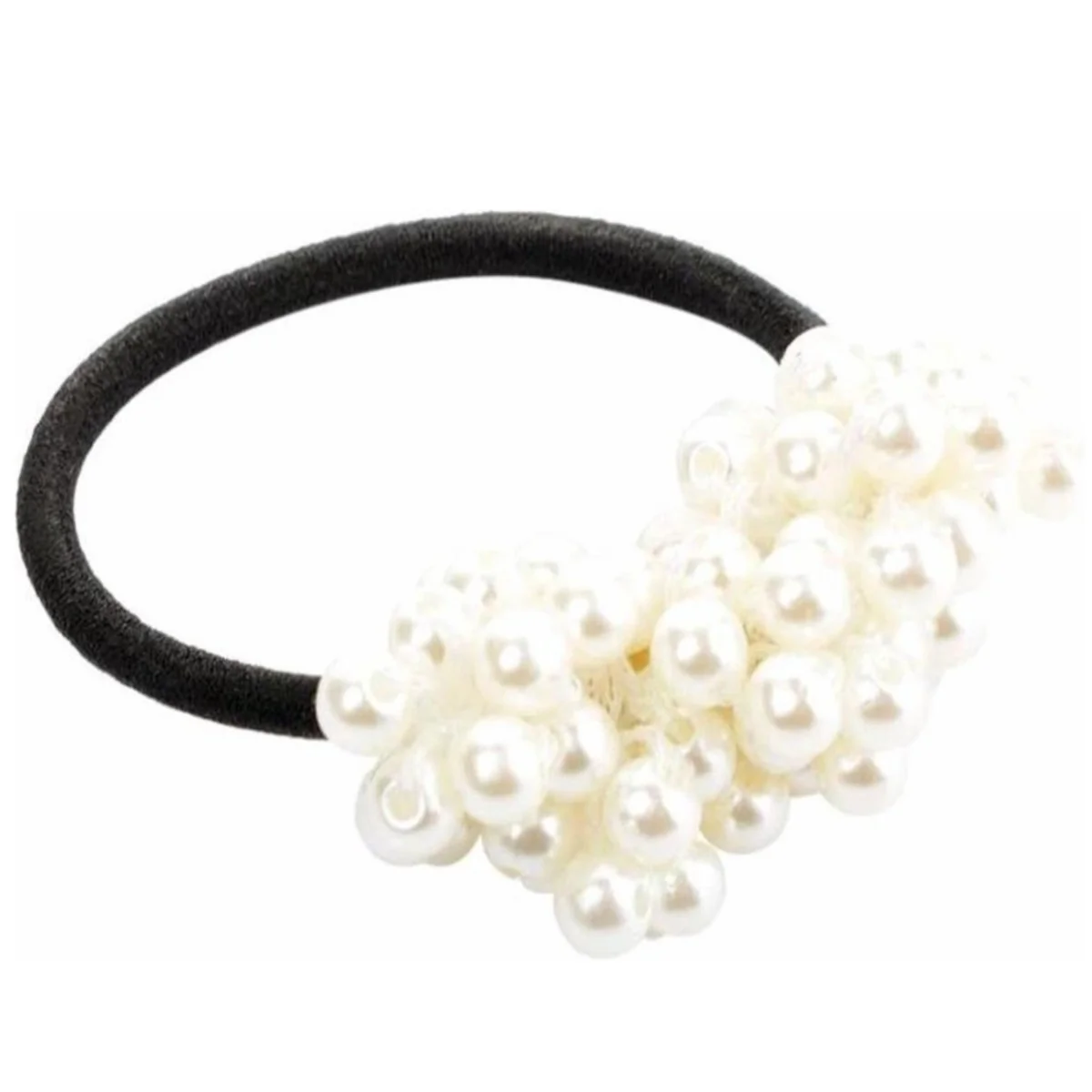 Fako Fashion - Haarelastiek Parels - Gala & Bruiloft - Wit