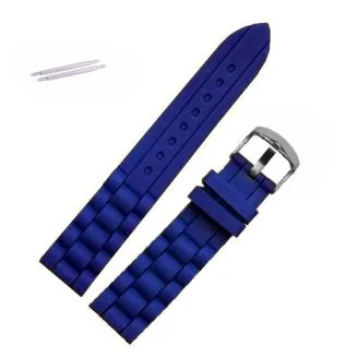 Fako - Horlogebandje - Siliconen - 20mm - Donkerblauw