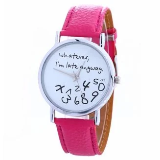 Fako - Horloge - Whatever, I'm Late Anyway - Fuchsia