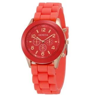 Fako - Horloge - Geneva - Siliconen Candy - Rood