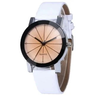 Fako - Horloge - White Ivory Quartz - Ø 40mm - Wit & Crème