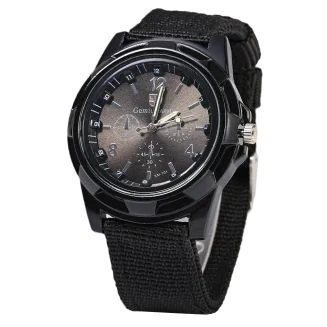 Fako - Horloge - Army - Zwart