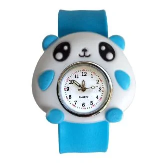 Fako - Kinderhorloge - Slap On - Panda - Blauw Wit