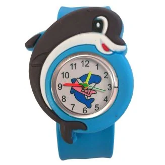 Fako - Kinderhorloge - Slap On Mini - Dolfijn - Lichtblauw