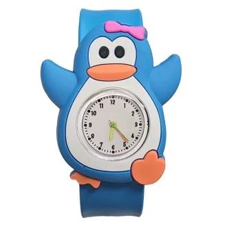 Fako - Kinderhorloge - Slap On Mini - Pinguïn - Blauw