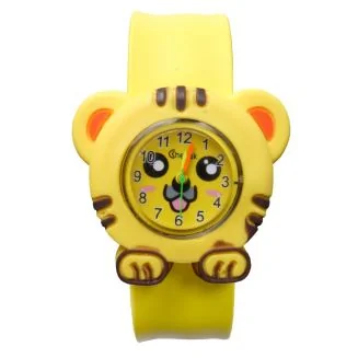 Fako - Kinderhorloge - Slap On Mini - Tijger - Geel