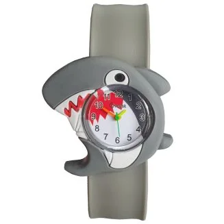 Fako - Kinderhorloge - Slap On Mini - Haai - Grijs