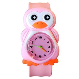 Fako - Kinderhorloge - Slap On Mini - Pinguïn - Roze