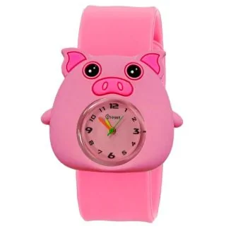 Fako - Kinderhorloge - Slap On Mini - Varken - Roze