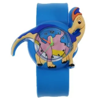 Fako - Kinderhorloge - Slap On Mini - Dinosaurus - Blauw