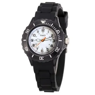Fako - Kinderhorloge - Siliconen - Classic - Zwart