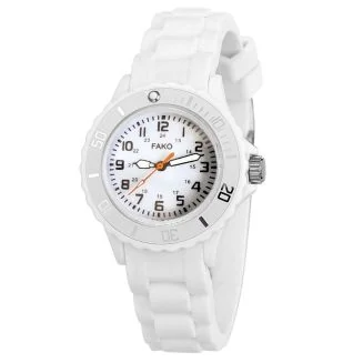 Fako - Kinderhorloge - Siliconen - Classic - Wit