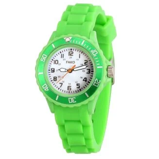 Fako - Kinderhorloge - Siliconen - Classic - Groen