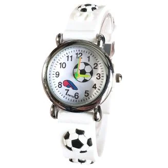 Fako - Kinderhorloge - 3D - Voetbal - Wit