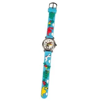 Fako - Kinderhorloge - 3D - Dinosaurus - T-Rex - Lichtblauw