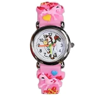 Fako - Kinderhorloge - 3D - Eenhoorn Jolly – Roze