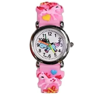 Fako - Kinderhorloge - 3D - Eenhoorn Starlight – Roze