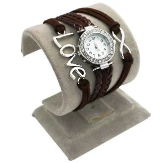 Fako - Armband Horloge - Multi Infinity Love - Bruin