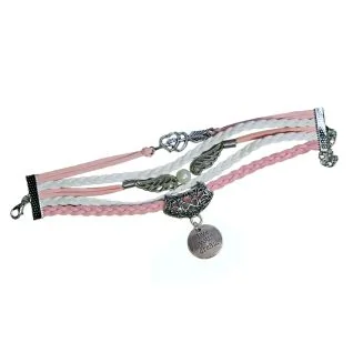 Fako Bijoux - Multi Armband - Cupido Vleugels Live Your Dream – Roze