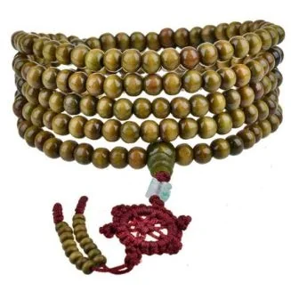 Fako Bijoux - Buddha Armband - Sandelhout - XL - Groen