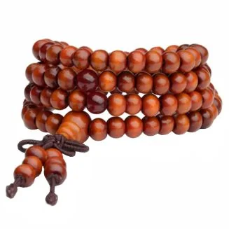 Fako Bijoux - Buddha Armband - Sandelhout - 8mm - Roodbruin