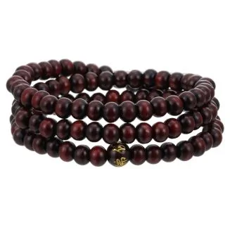 Fako Bijoux - Buddha Armband - Sandelhout - Classic - 6mm - Roodbruin