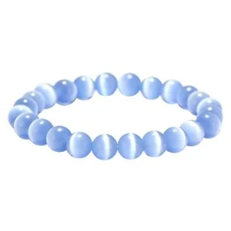 Fako Bijoux - Armband - Cat's Eye - Kattenoog - Lichtblauw