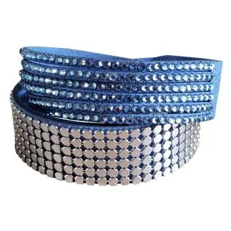 Fako Bijoux - Wikkelarmband - Metal Bling - Blauw