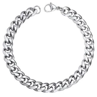 Fako Bijoux - Schakelarmband Gourmet - Cuban Link - Staal - RVS - 9mm - 20cm - Zilverkleurig