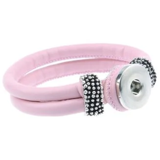 Fako Bijoux - Armband Voor Click Buttons - Rond - Roze