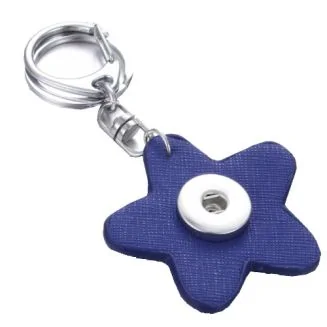 Fako Bijoux - Sleutelhanger Voor Click Buttons - Bloem Donkerblauw