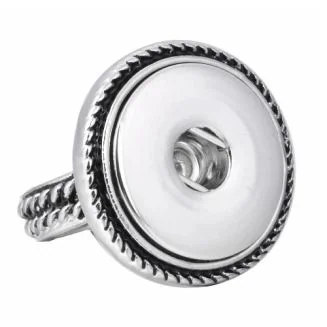 Fako Bijoux - Ring Voor Click Buttons - Retro Model 1