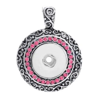 Fako Bijoux - Kettinghanger Voor Click Buttons - Deluxe Strass - Roze