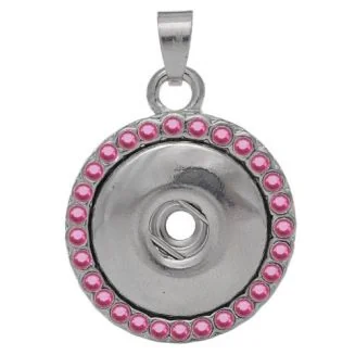 Fako Bijoux - Kettinghanger Voor Click Buttons - Strass Roze