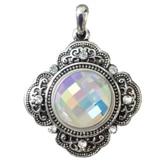 Fako Bijoux - Kettinghanger - Click Buttons - Vierkant + Glas Multi