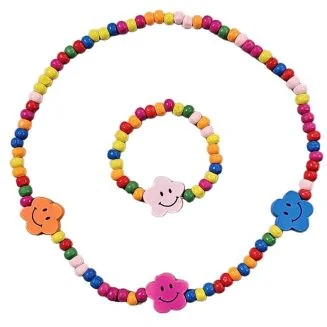 Fako Bijoux - Kinderketting en Armband - Bloemetjes