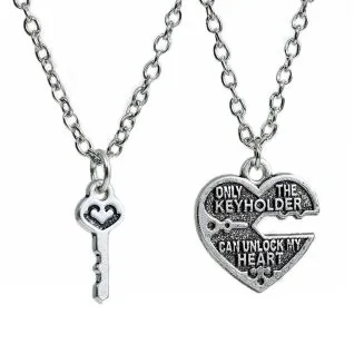 Fako Bijoux - Vriendschapsketting - Hart & Sleutel Keyholder