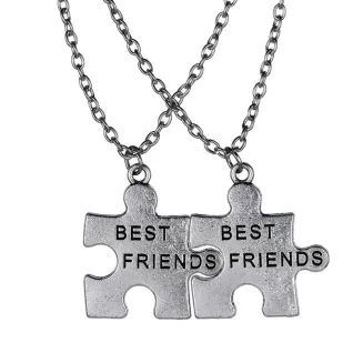 Fako Bijoux - Vriendschapsketting - Best Friends - Puzzelstukjes Groot