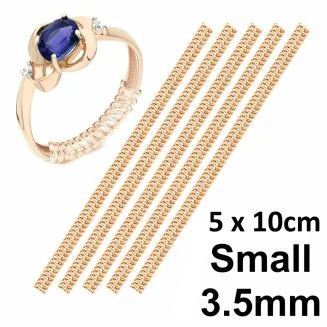 Fako Bijoux - 5x Ringverkleiner - Ring Verkleiner - Small - 3.5mm - 5x10cm - Goudkleurig - 5 stuks