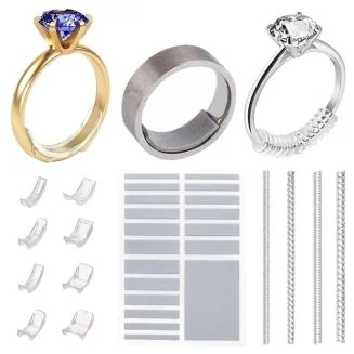 Fako Bijoux - Ringverkleiner Set - TPU - Ring Verkleiner - All-In-One Ring Sizer Set - 31 Stuks - Grijs