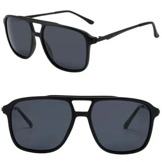 Fako Sunglasses - Zonnebril Vierkant - Polariserend - Polarized Zonnebril - Heren Zonnebril - Dames Zonnebril - Model Jack - Zwart