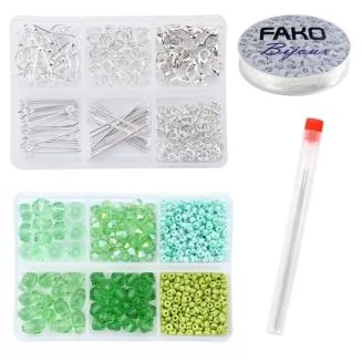 Fako Bijoux - DIY Kralen Set - Glas Kralen Set - Sieraden Maken - 846 Stuks - Groen