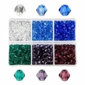 Fako Bijoux - DIY Kralen Set - Glas Kralen Facet Geslepen - Sieraden Maken - 4mm - 600 Stuks - Planten